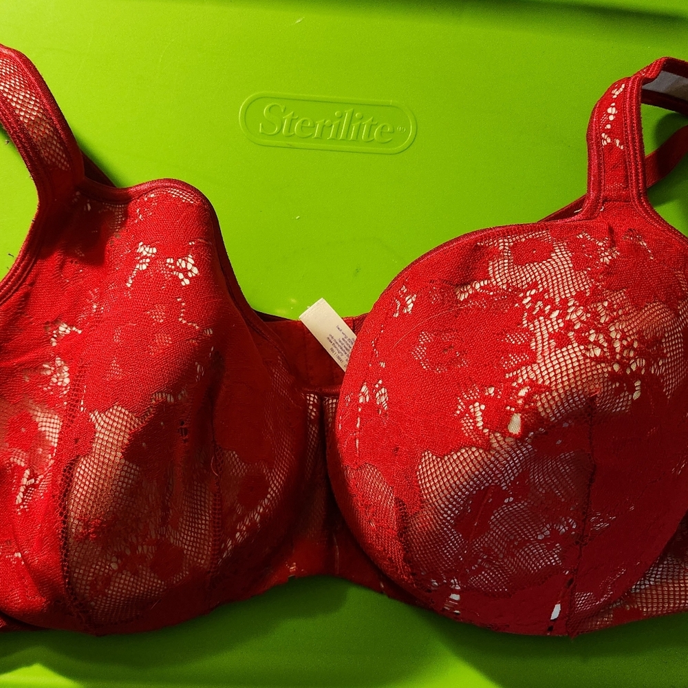 Red Lace Women's Bra